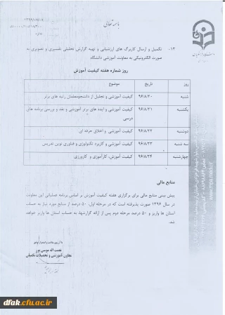 هفته کیفیت آموزش 18الی24 آبانماه 96 بر همه تلاشگران عرصه تعلیم وتربیت مبارک باد