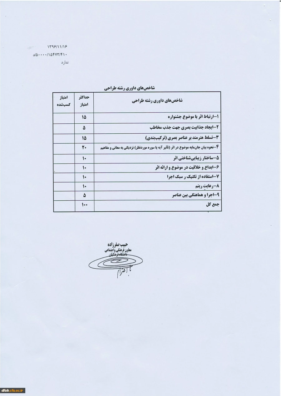 دستورالعمل دومین جشنواره فرهنگی واجتماعی اساتید وکارکنان