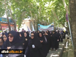 حضور سرپرست، اساتید، کارکنان و دانشجویان پردیس آیت اله کمالوند لرستان در مراسم راهپیمایی روز قدس