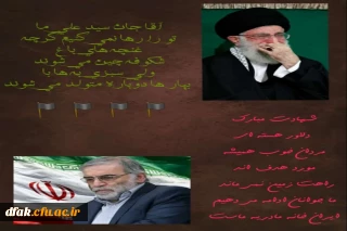 پیام تسلیت  شهادت دکتر محسن فخری زاده