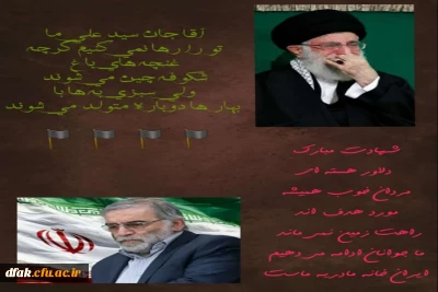 پیام تسلیت  شهادت دکتر محسن فخری زاده