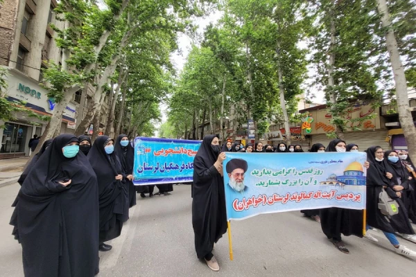 حضور پرشور کارکنان، اساتید و دانشجویان پردیس آیت الله کمالوند در راهپیمایی روز جهانی قدس (به روایت تصویر) 2