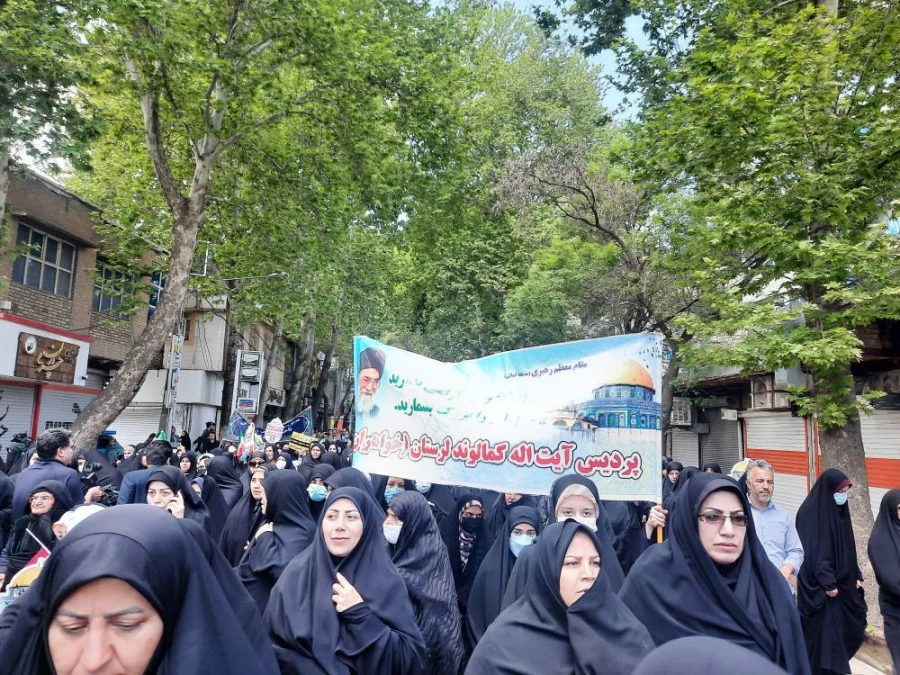حضور کارکنان و دانشجومعلمان پردیس آیت الله کمالوند در راهپیمایی روز جهانی قدس 4