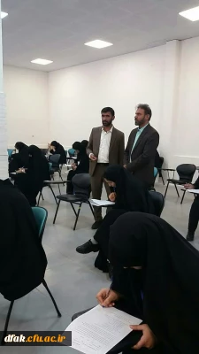  بازدید دکتر حقی سرپرست دانشگاه فرهنگیان استان لرستان و دکتر فرج الهی معاونت هماهنگی استان به همراه مسئول نظارت ارزیابی و تضمین کیفیت  از روند شروع امتحانات نیم سال دوم تحصیلی دانشجو معلمان  پردیس آیت اله کمالوند